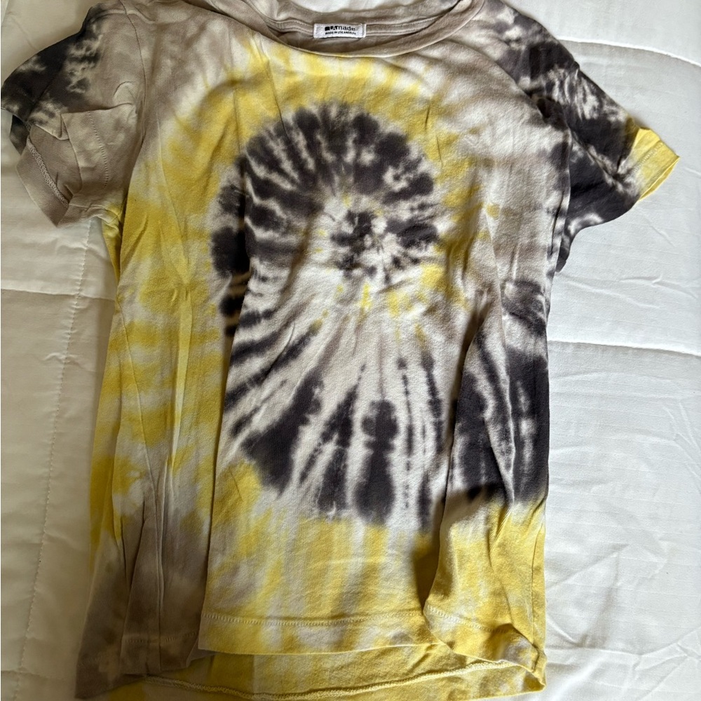 LAmade Yellow and Black Tie-Dye Tee